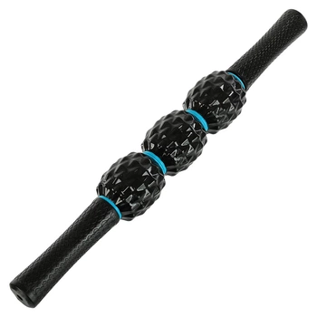 Массажер-палка роликовый 41,5 см антицеллюлитный 3 массажера Magnetic Massage Stick LiveUp LP8264