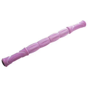 Массажер-палка роликовый 47 см антицеллюлитный 4 массажера Massager Bar Zelart FI-1484 фиолетовый