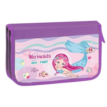 Пенал школьный 2 отделения KIDIS Mermaid