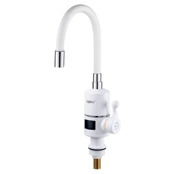 Проточный водонагреватель Zerix ELW06-EF-WHITE 3,3 kW с индикатором температуры, силиконовый излив