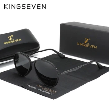 Мужские поляризационные солнцезащитные очки KINGSEVEN N7936 Black Gray
