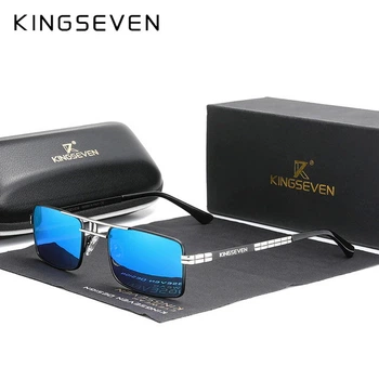 Мужские поляризационные солнцезащитные очки KINGSEVEN N760 Mirror Blue