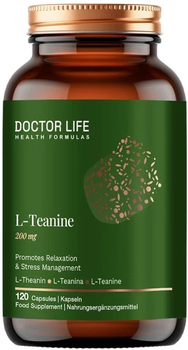 Харчова добавка Doctor Life L-Teanine 200 mg 120 капсул (5905692385662)