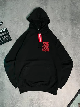 Худи Supreme 0006 черного цвета, размер S