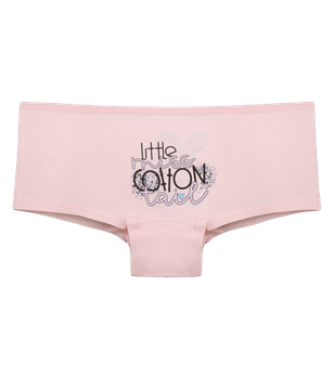 Подростковые трусы шортики с принтом LittLe COTTON для девочки - Donella - 5771PB16 - 146-152 см - Персиковый