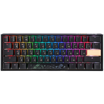 Клавіатура Ducky One 3 Mini Cherry MX Silent Red RGB UA USB Black (DKON2161ST-SUAPXCLAWSC1)