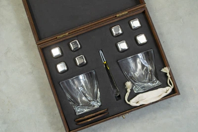 Подарунковий набір для віскі Moltis Relax Whisky Stones Quadro, 8 каменів, MR-1001 10062