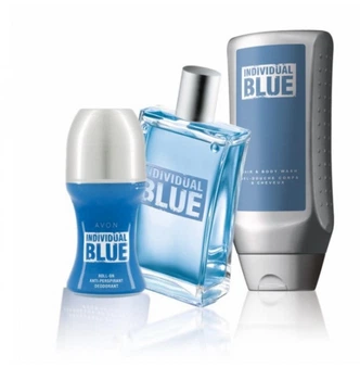 Мужской парфюмированный набор 3-в-1 Avon Individual Blue: Туалетная вода Individual Blue 100 мл + Шампунь-гель Individual Blue 250 мл + Дезодорант-антиперспирант Individual Blue 50 мл