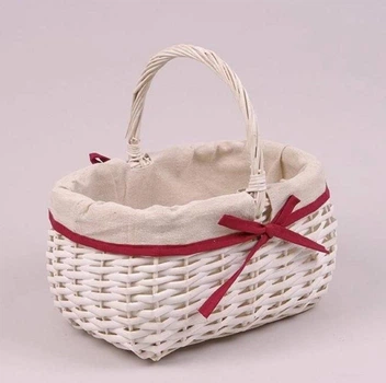 Корзина с тканью белая Flora 5470