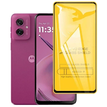 Защитное стекло TDG 9D для Motorola G55 полная проклейка черный