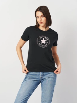 Футболка хлопковая женская Converse Chuck Patch Overlay Tee Wet Stone 10028412-001 XS Black (194435397375)