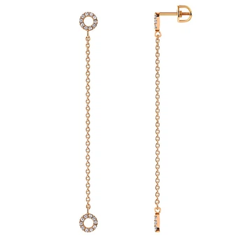 Золотые серьги-гвоздики (з40060)