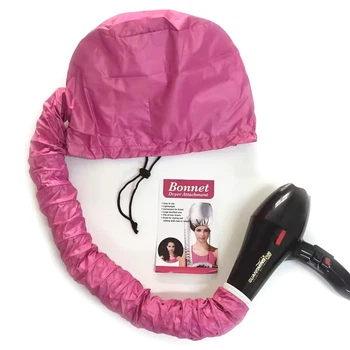 Термоколпак для фена Bonnet "Dryer Attachment" шапка сушуар для масок, процедур, лечения и сушки волос в домашних условиях, размер универсальный (Розовый)