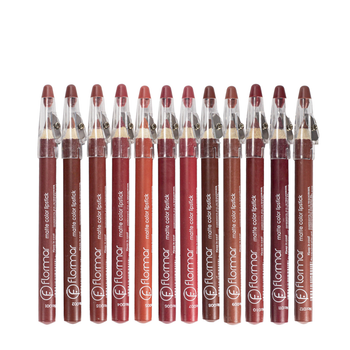 Помада-олівець для губ Flormar Matte Color Lipstick з точилкою, упаковка 12 шт