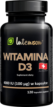 Suplement diety Intenson Witamina D3 4000 IU 120 kapsułek (5905454131827)