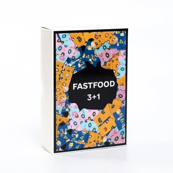 Набір шкарпеток чоловічих LIBRARIUM Fastfood, 40-45, високі, 4 пари (0200004542203)
