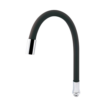 Излив (гусак) для смесителя, рефлекторный, гибкий, Lidz (CRB)-54 01 261 00, 3/4"В черный