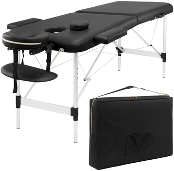 Массажный стол складной 4FIZJO Massage Table+ Alu W60 Black (P-5907739318381)