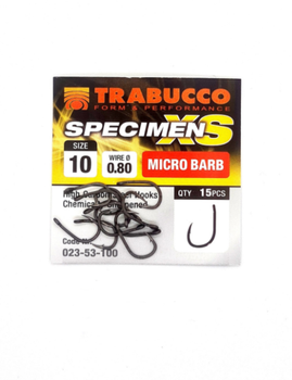 Гачки Trabucco Carp Specialist * Micro Barb 15шт №10,023-68-110