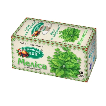 Чай травяной Карпатский чай Мелисса 20 пакетиков (4820024210058)