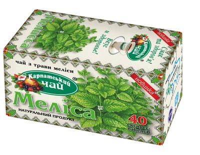 Чай травяной Карпатский чай Мелисса 40 пакетиков (4820024213462)