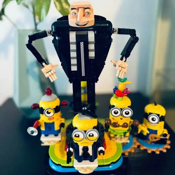 Конструктор Нікчемний я 4 Gru та Minions Грю та посіпаки з кубиків (839 деталей)