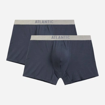 Набір трусів боксерів чоловічих бавовняних Atlantic 2BMH-012 M 2 шт Графітовий (5903351391177)