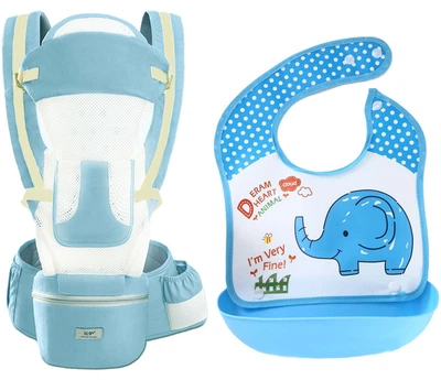 Хипсит, Эрго-рюкзак, кенгуру, переноска Baby Carrier 6в1 Мятный с сеткой слюнявчик-трансформер (vol-9875)