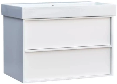 Тумба подвесная DEVIT Quadra 083100WB c умывальником 100 см