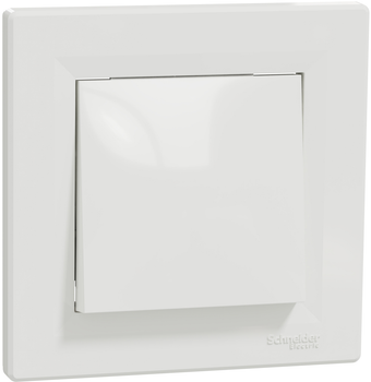 1-клавишный выключатель Schneider Electric Asfora 10A Белый с рамкой (EPH0100121)