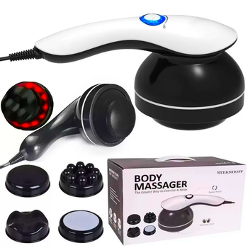 Масажер антицелюлітний з ІЧ підігрівом, 4 насадки / Вібромасажер Body Massage B7 (L)