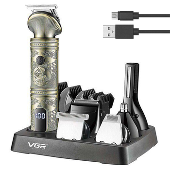 Машинка для стрижки с USB 6в1, VGR V-106