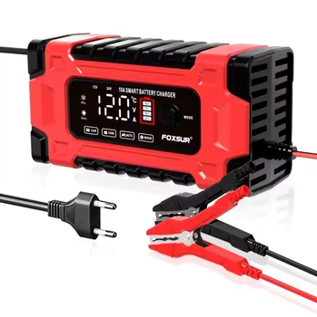 Автоматичний зарядний пристрій мікропроцесорний FOXSUR (12V 10А, 24V 5А) FBC122410E