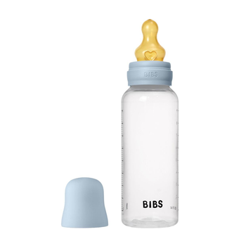 Дитяча пляшечка BIBS Baby Blue Round Latex 270 мл.