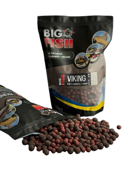 Бойл вареный Big Fish Baits "Viking" (Krill - Mulberry - Squid), мікс міні бойлів 10 - 14 мм,БФБVik002