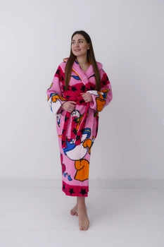 Халат жіночий UT HT03 2211 XXL Дональд Дак рожевий
