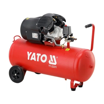 Компрессор сетевой Yato 230 В (2.2 кВт) давление ≤ 8 Bar (ресивер 100 л) YT-23311
