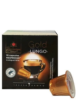 Кава для Кавомашин Bellarom Gold Lungo Nespresso Capsules 100% Arabica Беларом Голд Лунго 100% Арабіка Міцна в Капсулах 10шт 200г