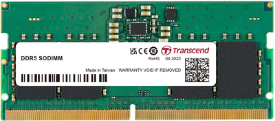 Оперативна пам'ять Transcend SODIMM DDR5-5600 8192MB PC5-44800 (JM5600ASG-8G)