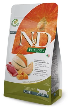 Сухой беззерновой корм Farmina Cat Grain Free N&D Pumpkin, Duck & Cantaloupe Melon Adult для взрослых котов с уткой 1.5 кг (арт 168805)