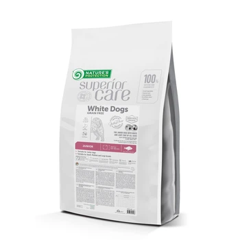 Сухой беззерновой корм Nature's Protection Superior Care White Dogs Grain Free White Fish Junior All Sizes для юниоров с белой шерстью всех размеров с белой рыбой 17 кг (арт NPSC47646)