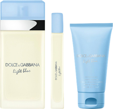 Набір для жінок Dolce&Gabbana The One Light Blue Туалетна вода 100 мл + Крем для тіла 50 мл + Туалетна вода 10 мл (8054754400670)