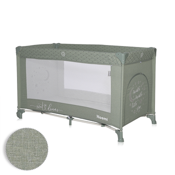 Детский манеж на колесах от рождения до 3 лет Noemi 1 Layer Iceberg Green Star Lorelli Зеленый