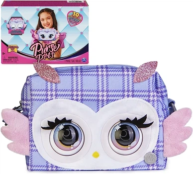 Сумочка с глазками интерактивная Purse Pets Hoot Couture Owl Spin Master сова нежно-фиолетовый