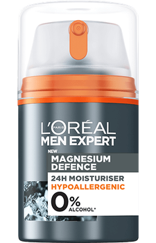 Krem do twarzy nawilżający L'Oreal Paris Men Expert Magnesium Defence 24H na dzień 50 ml (3600524030186)