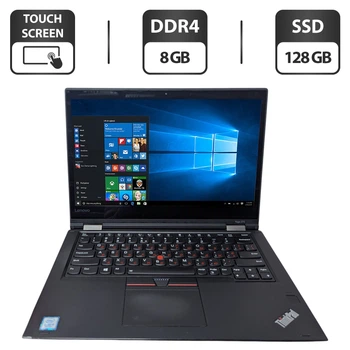 Ноутбук-трансформер Б-класс Lenovo Yoga 370 / 13.3" (1920x1080) TN Touch / Intel Core i5-7200U (2 (4) ядер по 2.5 - 3.1 GHz) / 8 GB DDR4 / 128 GB SSD / Intel HD Graphics 620 / WebCam б/у