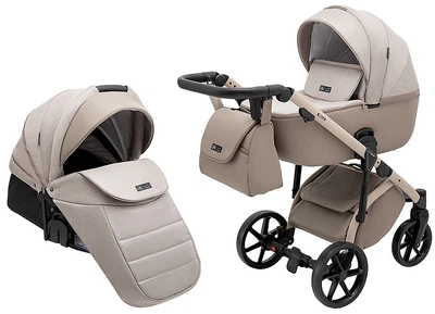 Коляска 2 в 1 Adamex Nola Natura 4 cappuccino