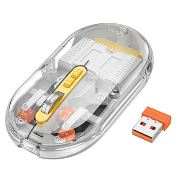 Мышка беспроводная HOCO GM35 2.4G и Bluetooth, 800-1200-1600 DPI, 5кн., 300mAh Серый