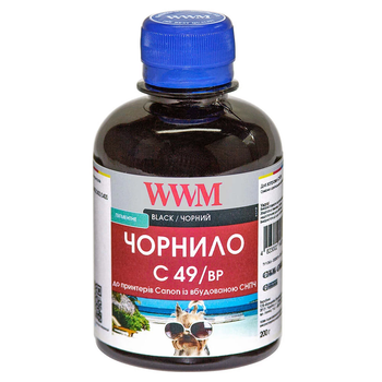 Чорнило Canon GI-490 (Pixma G1400/2400/3400) (Black) 200г Пігментне *WWM