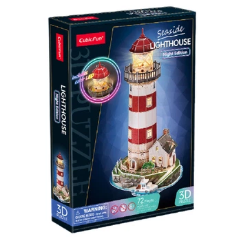 Трехмерный пазл CubicFun Night edition Маяк с LED-подсветкой (L540h) (10-601679)